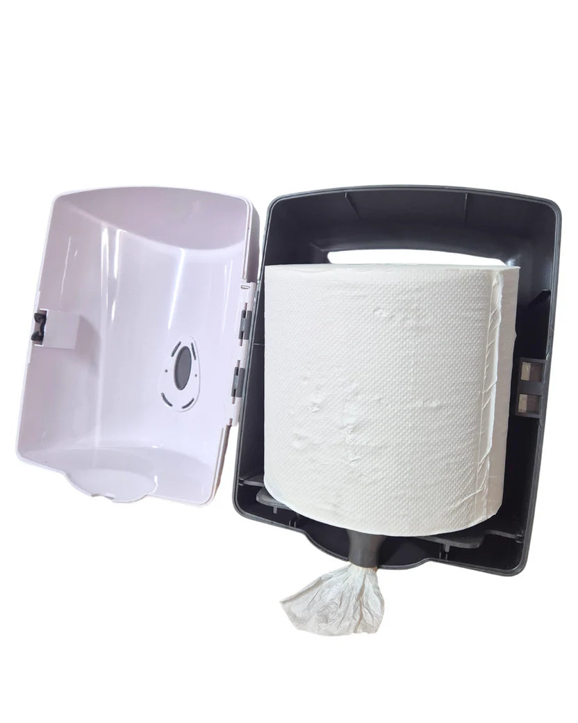 Dispenser Centre Feed Paper Towel White, Lockable Poly Single
